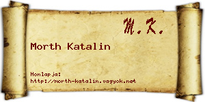 Morth Katalin névjegykártya